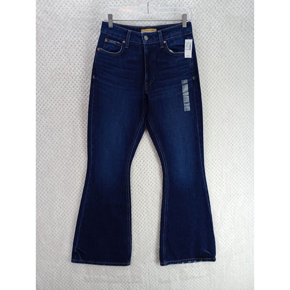 Goldie Blues 90s Flare Women's 2 Reg Curvy Fit Dark Wash High Rise Jeans NWT